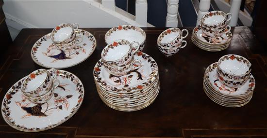 A Crown Derby Tree of Life pattern tea service for twelve